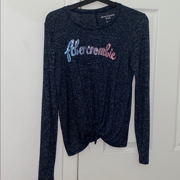 Abercrombie Kids Navy Blue Sequin Long Sleeve - Picture 1 of 1